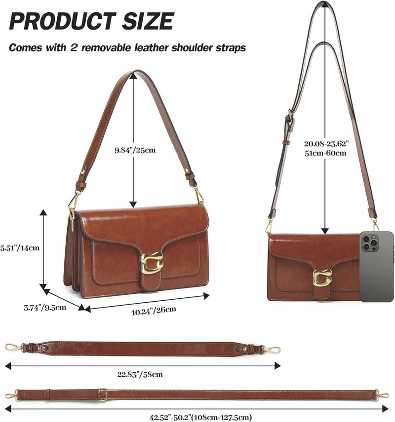 Travistar Store حقائب كروس بودي للنساء عصرية - حقيبة صغيرة على الكتف من الجلد مع 2 حزام - Image 3